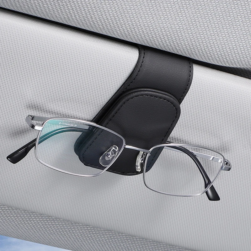 

1pcs Hot Selling Car Glasses Holder Multifunctional Visor Glasses Case Auto Sunglasses Magnetic Suction Type Storage Box