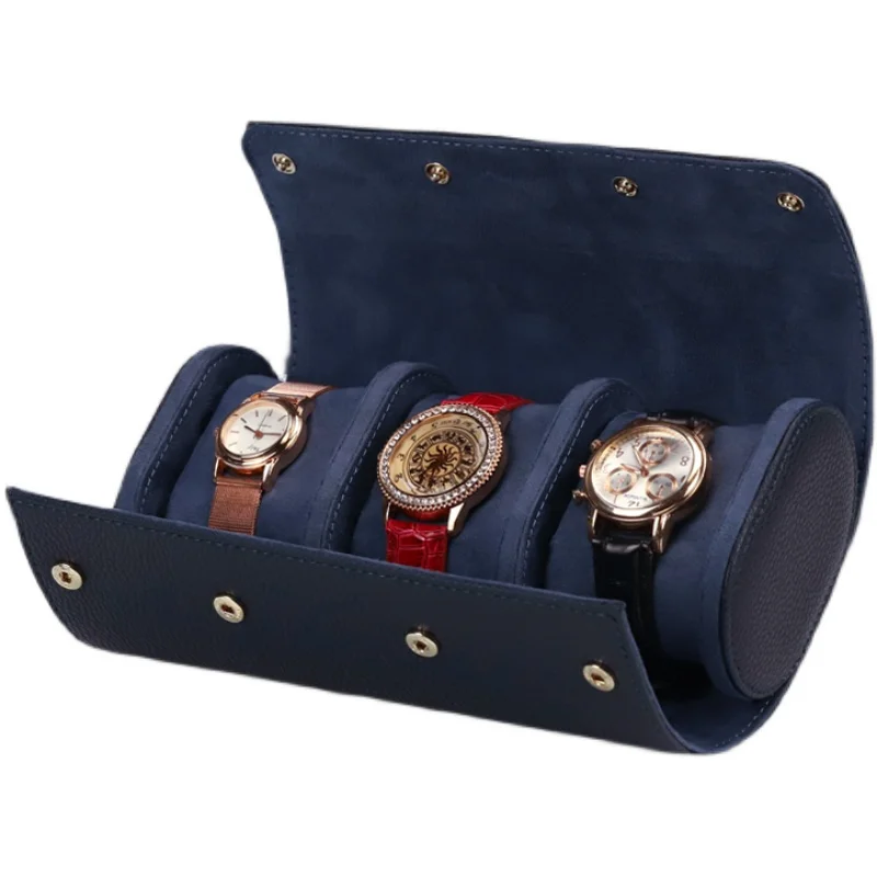 2/3-slots Watch Roll Travel Case Watch Storage Organizer Storage Perfect Gift for Men Microfiber PU Leather Watch case