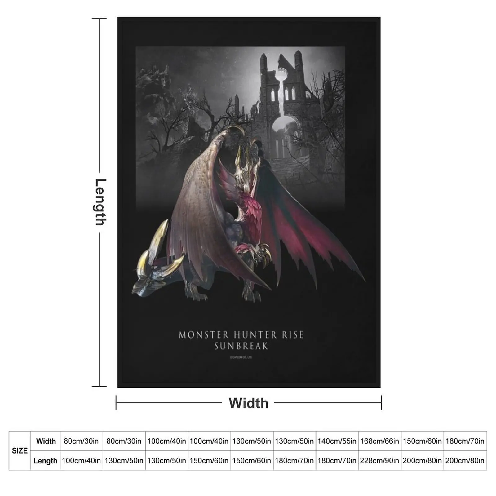 MONSTER HUNTER RISE_SUNBREAK Malzeno плед