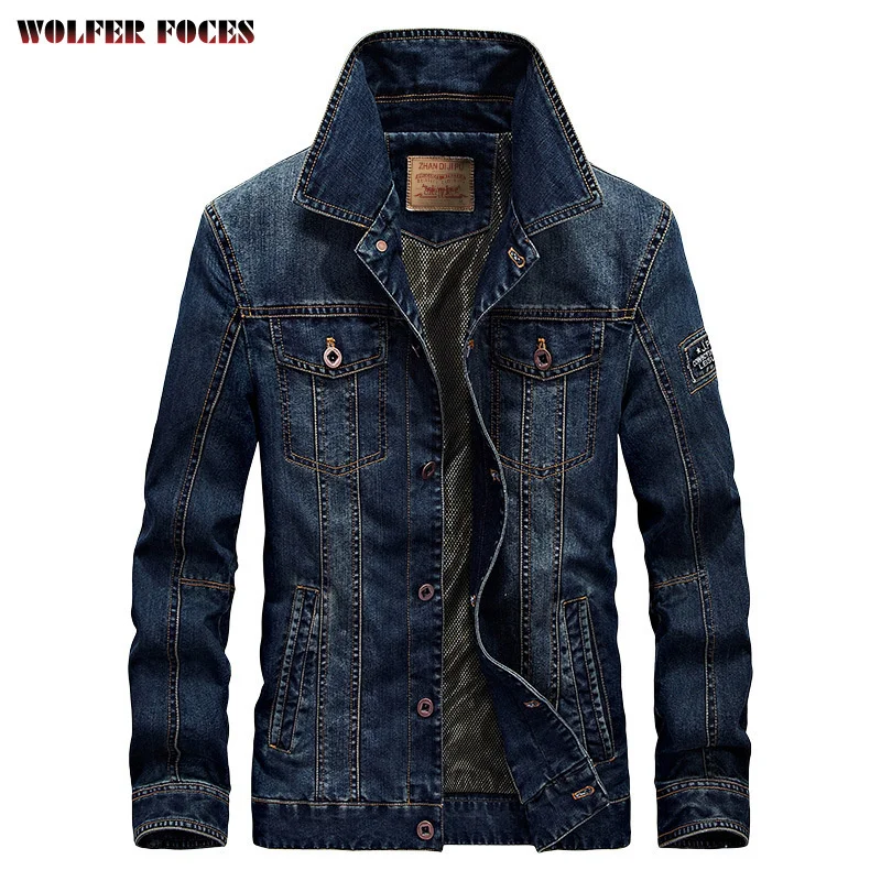 

Windbreaker For Men Large Plus Size Military Clothing 2022 Men's Denim Cardigan Male Parkas Hot Sale The New Listing Jackets