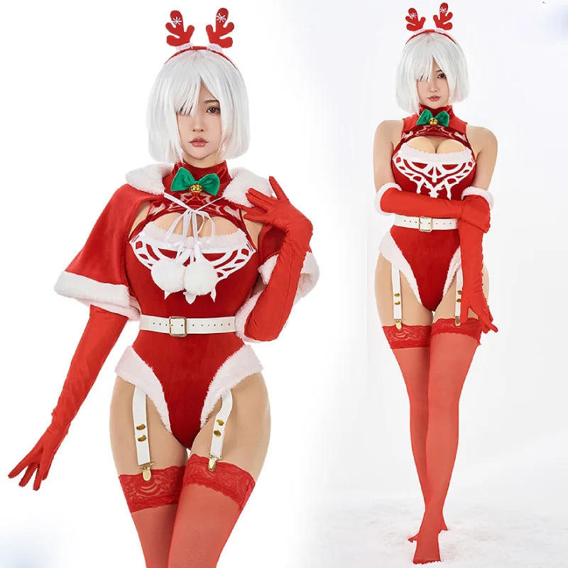 

InYOYO Game NieR Automata 2B Косплей-костюм, рождественское боди, частные фотографии, наряд для Хэллоуина и вечеринки, одежда для ролевых игр New2022