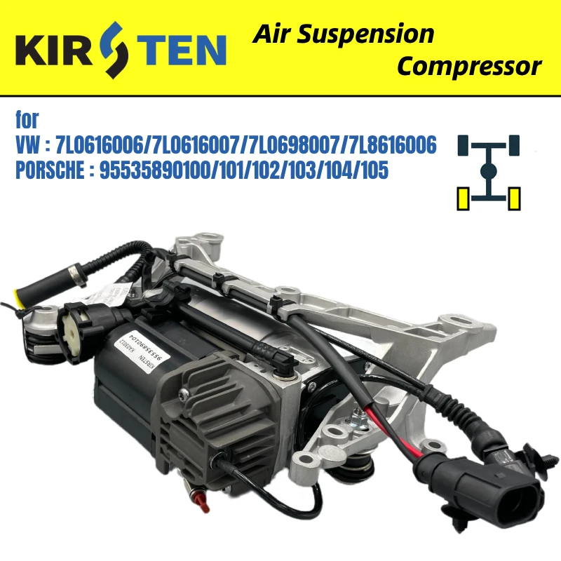 

KIRSTEN Air Suspension Compressor for Porsche CAYENNE (955) 2002-2010 VW TOUAREG (7LA,7L6,7L7) 2002-2010 7L0616007A 95535890104