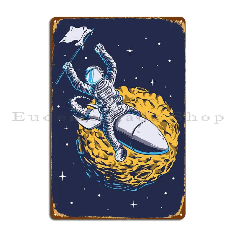 

Металлический плакат с астронавтом, плакат для клуба, бара, гаража, проектирование вечерние, плакат с надписью