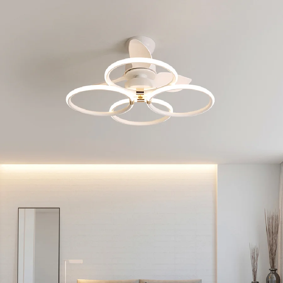 

Nordic restaurant Ceiling fan with lights remote control smart living room decoration lamparas Pendant lights