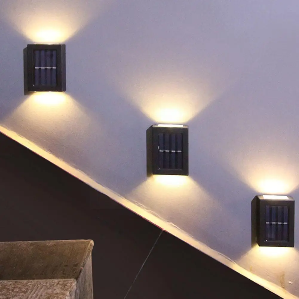 

Outdoor Solar Wall Light Garden Courtyard Home Decoration Down Garden Wall And Up Lighting Luminous Decoration Lamp B5a5
