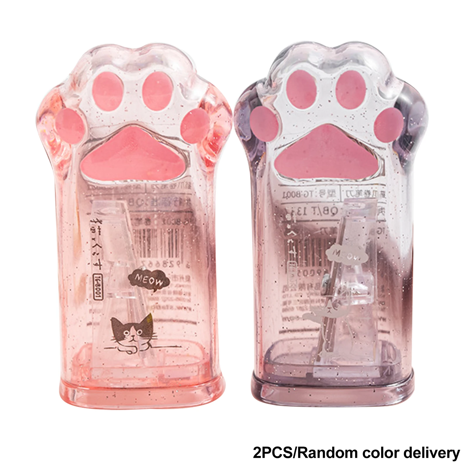 

2pcs Gift Kawaii Cute Cat Paw Student Portable Office School Kids Pencil Sharpener Lovely Stationery Art Supplies Mini Manual