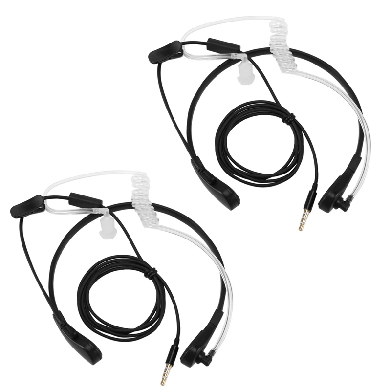 

2X 1Pin 3.5Mm Throat Mic Microphone Covert Acoustic Tube Earpiece Headset For Samsung/HTC/LG/Blackberry/MOTORO