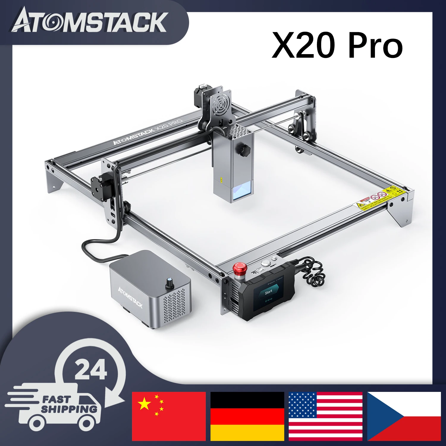 

New Atomstack X20 A20 S20 Pro 130W Laser Engraver CNC Lazer Engraving Cutting Machine Built in Air Assist Pump APP Operation