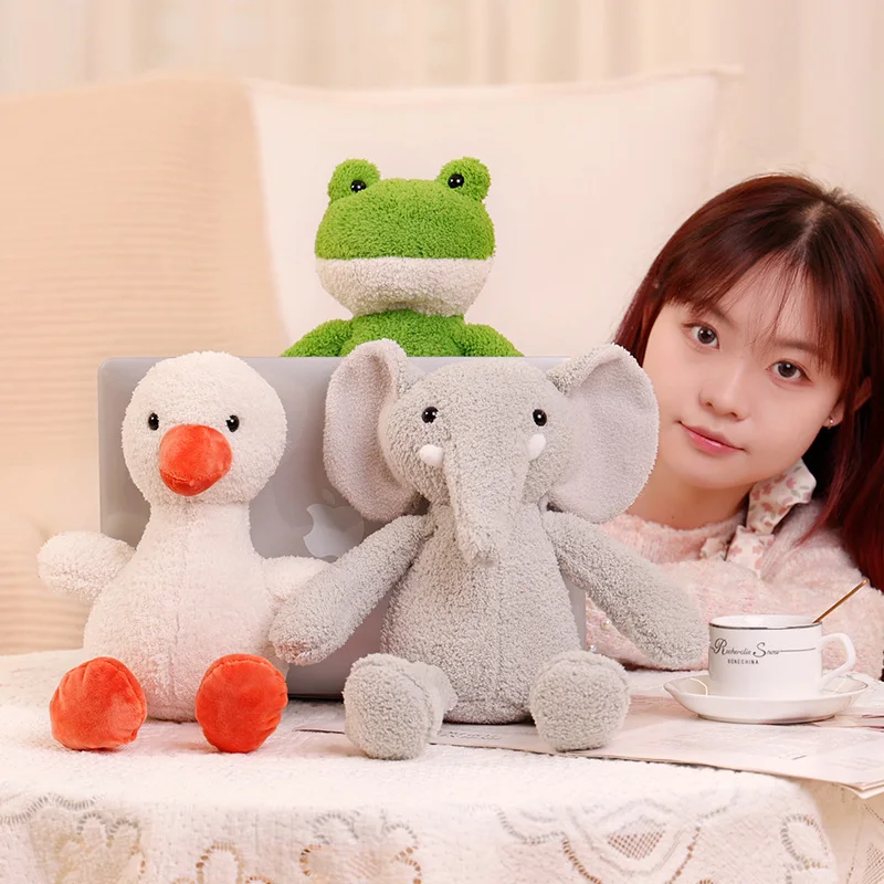 

40 см милые плюшевые игрушки с длинными ногами животные аниме лягушка Слон цыпленок кролик плюшевые куклы кавайные мягкие детские игрушки для девочек домашний декор