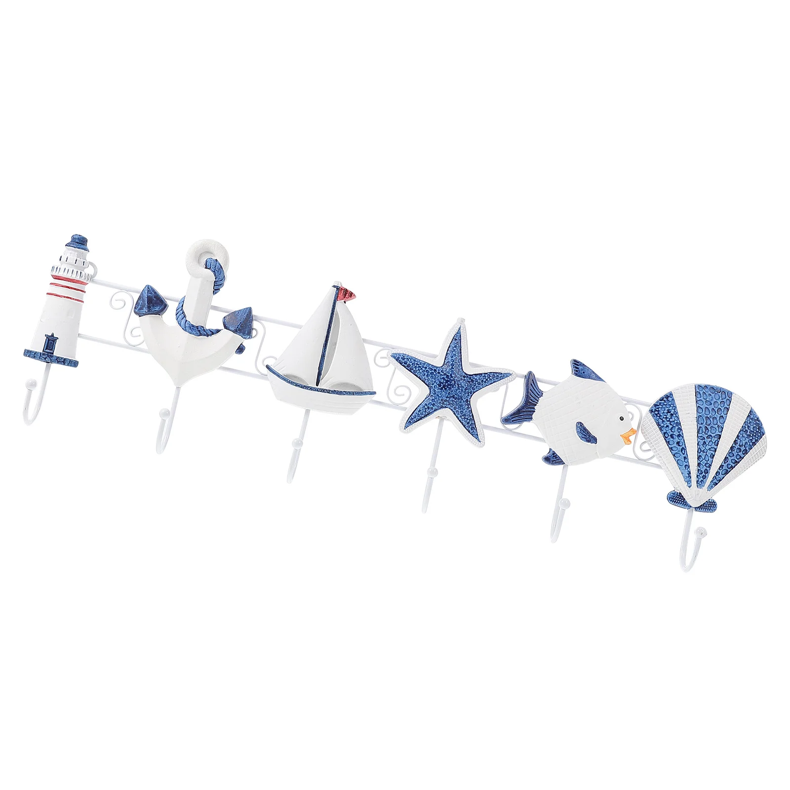 

Wall Hooks Hook Coat Hanger Key Nautical Beach Rack Decorative Ocean Hangers Coastal Decoration Seaside Theme Towel Rusticbath