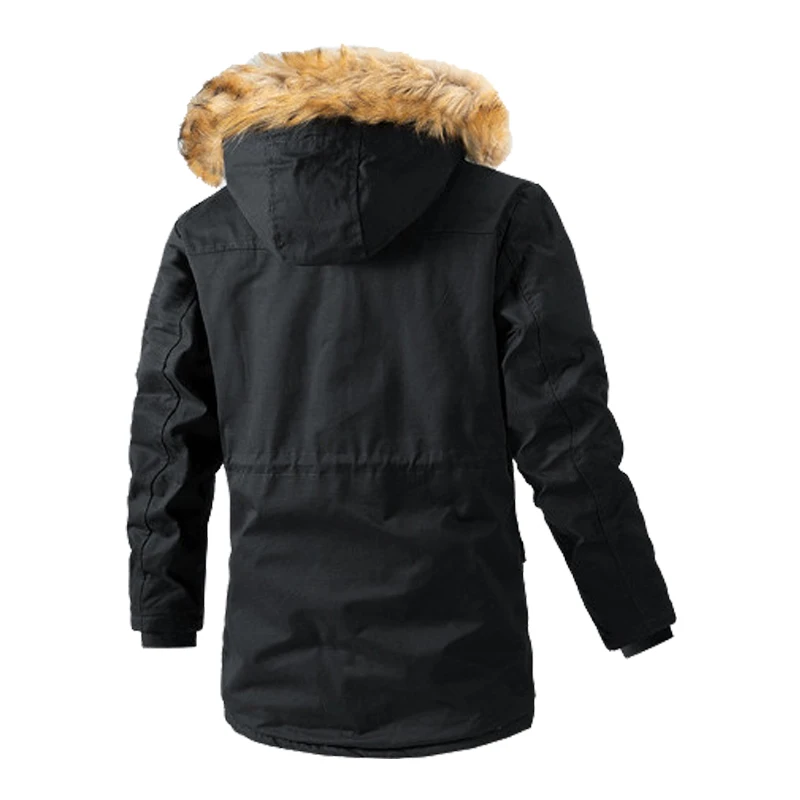 Мужская длинная флисовая куртка теплая Толстая ветровка пальто одежда модные