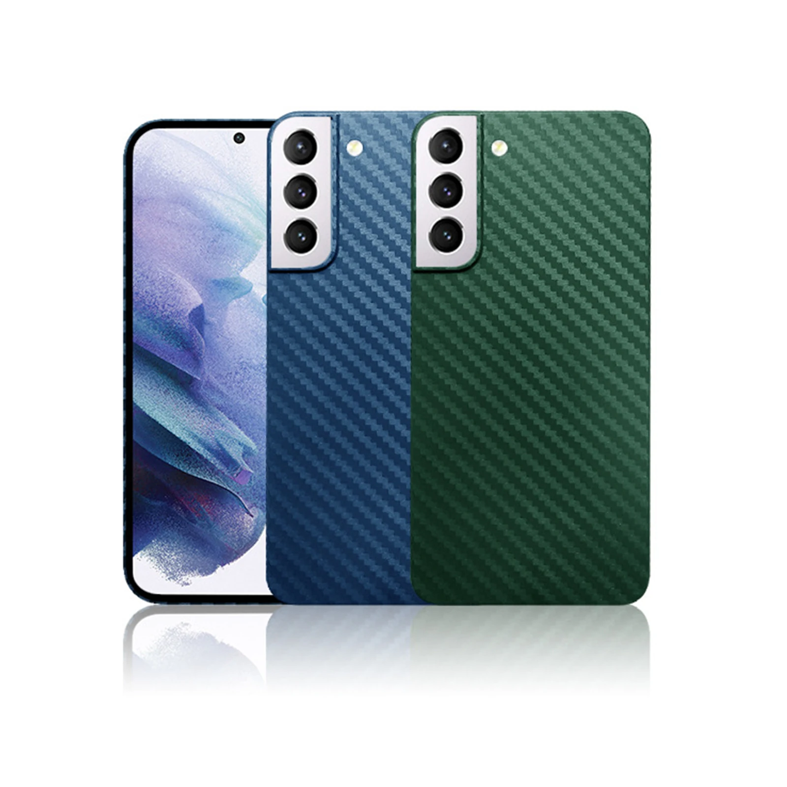 

For Samsung Galaxy S22 Ultra Plus S22U S22+ Case Carbon Fiber Cover Aramid Fiber Anti-fall Shockproof Galaxy S22 Ultra 5G Cover