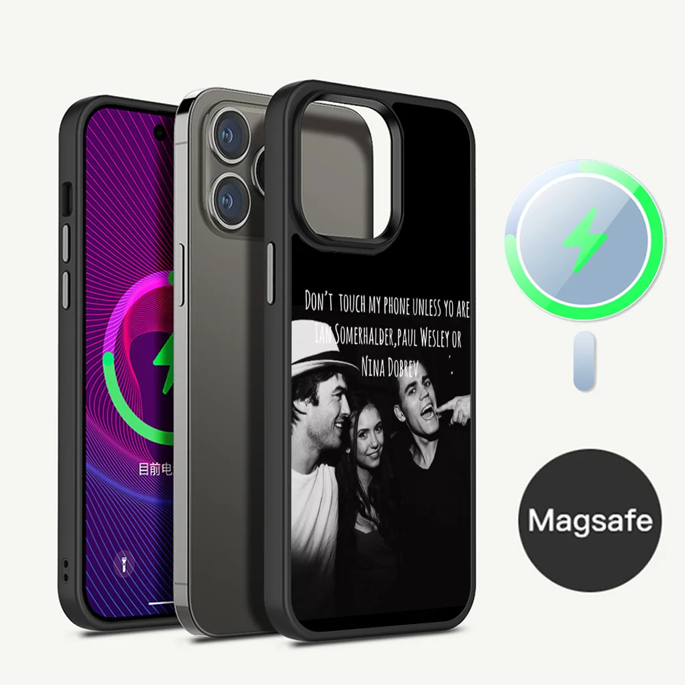 Дневники вампира Damon Salvatore чехол для телефона магнитный iPhone 14 13 12 11 15 Pro Max Plus Mini Magsafe