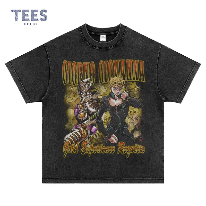 

Винтажная Мужская футболка с принтом аниме «невероятные приключения Джоджо»