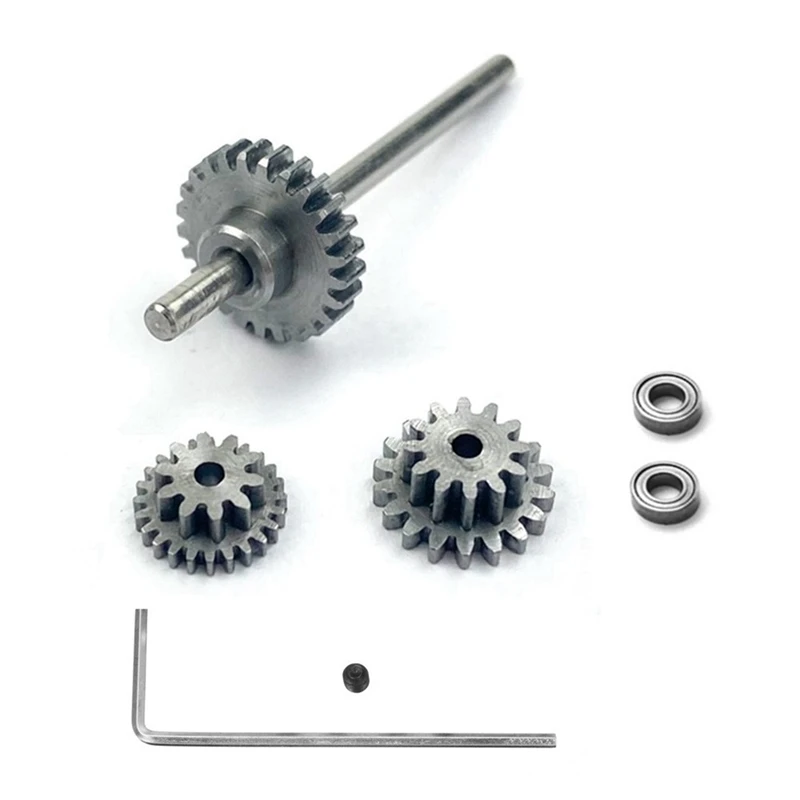 

5X Metal Transmission Gear With D Axis Gearbox Steel Gears Set For WPL D12 1/10 RC Car Upgrade Parts Accessories