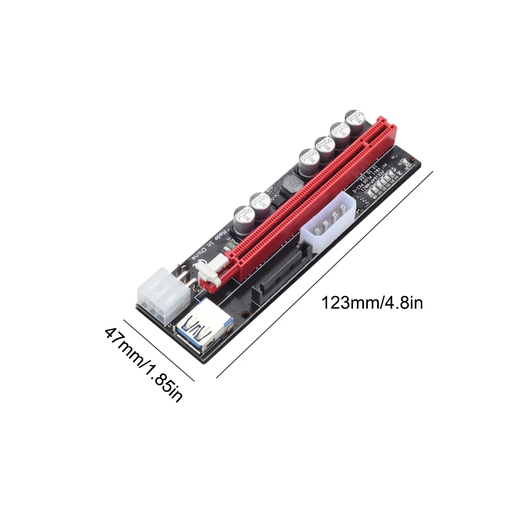 

2021 Новинка 6 шт. PCI-E pcie Riser 009 Экспресс 1X 4x 8x 16x расширитель PCI E USB Райзер 009S двойной 6-контактный адаптер карта SATA 15pin для графического процессора
