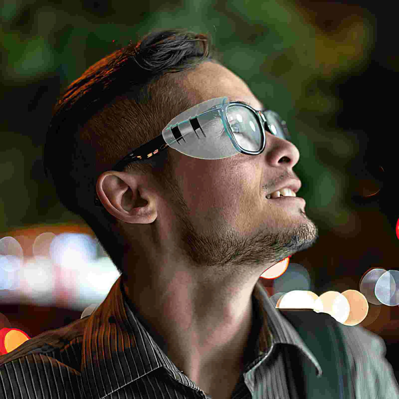 2 пары защитных крыльев для очков боковые щитки прозрачная тяжелая защита