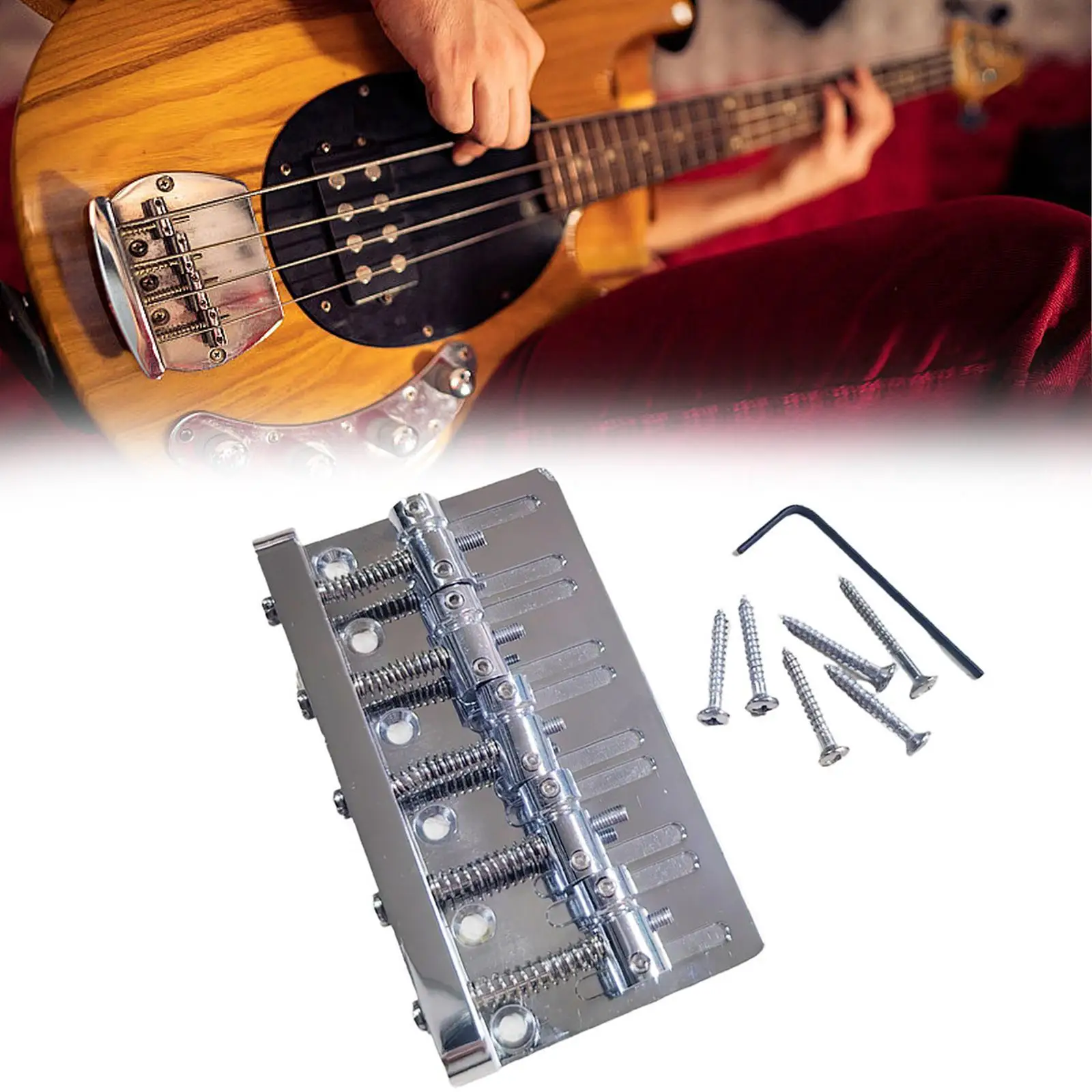 5-струнный бас-бридж прочный бридж с гаечным ключом заменяет бас-гитара 5-струнные