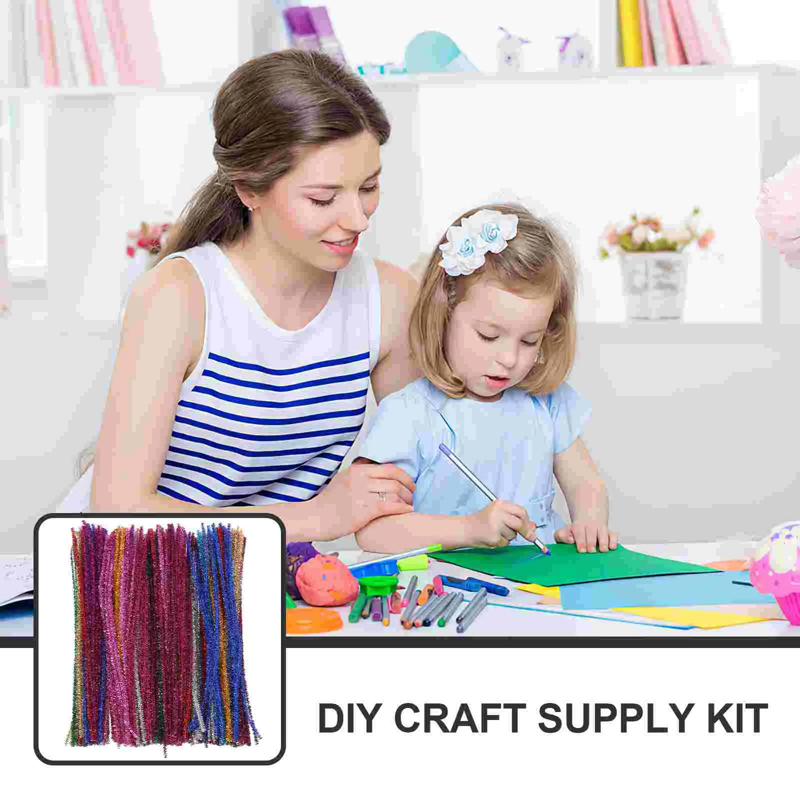 400 шт. рождественские цветные топы детские игрушки нечеткие проволочные палочки