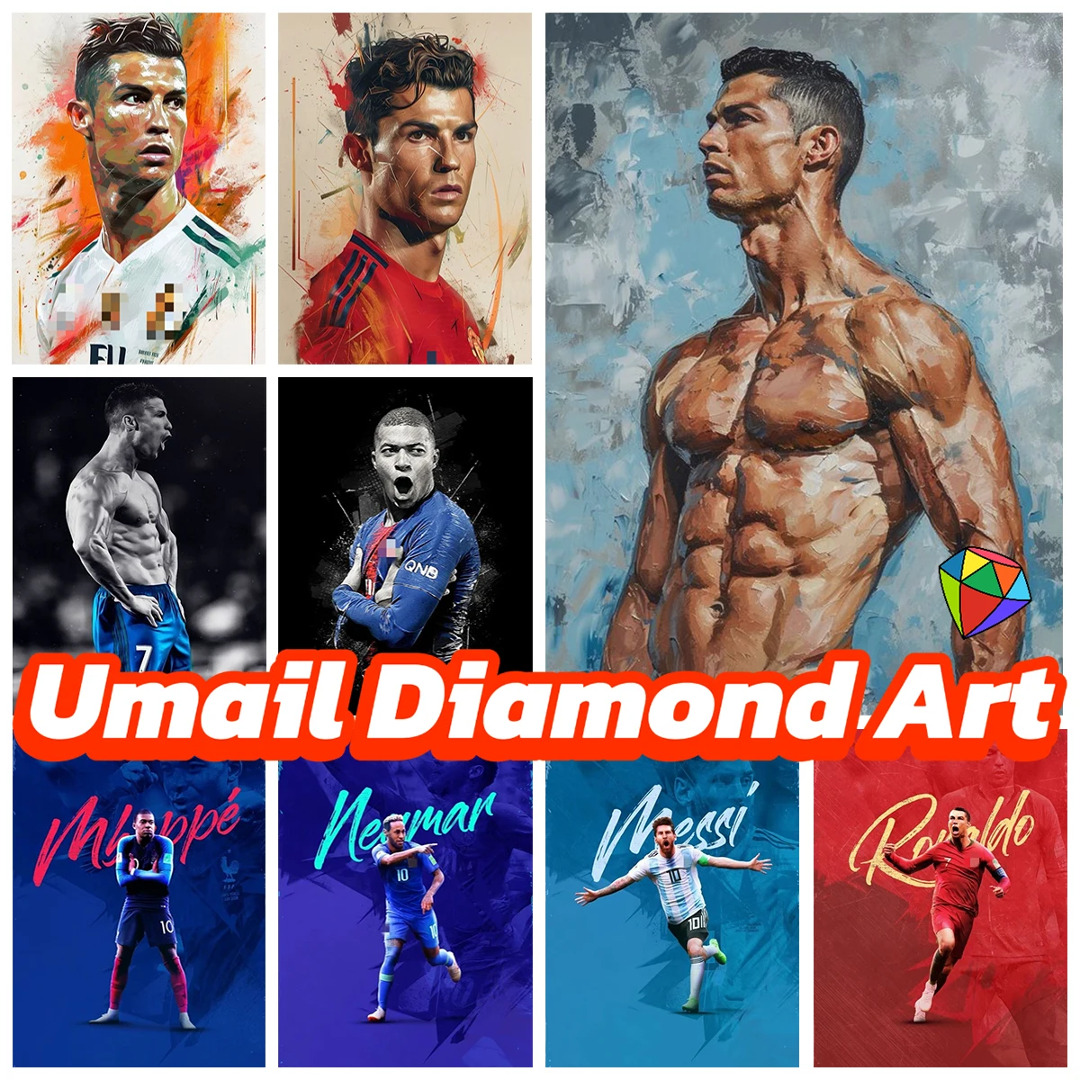 R-Ronaldo постер комплект алмазной живописи звезда картина Diy Алмазная вышивка