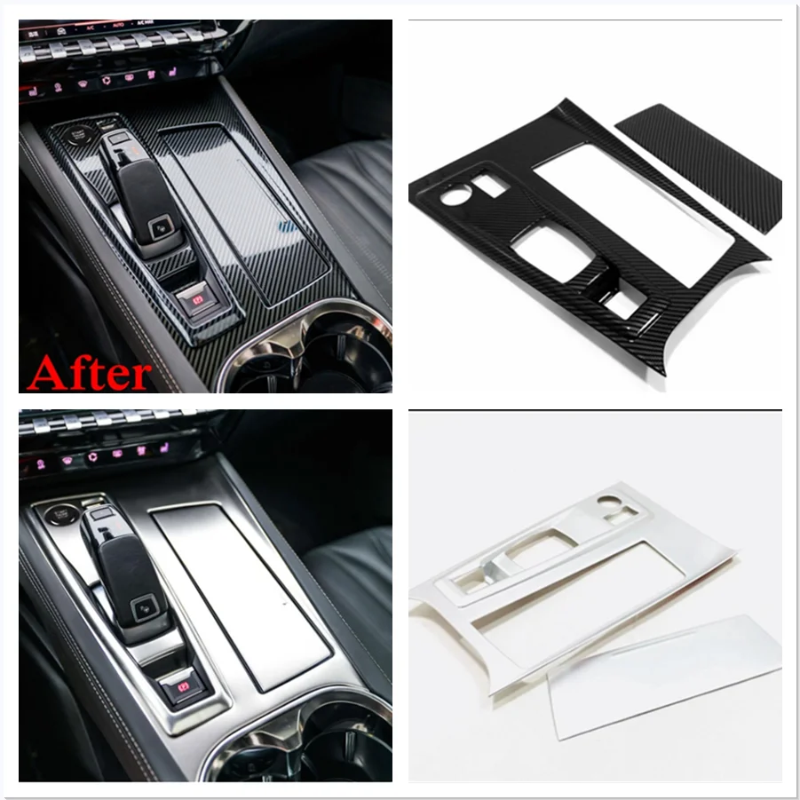 

For Peugeot 508 2019 - 2022 Accessories Shifter Shift Gear Panel Frame Decoration Cover Trim Stainless Steel