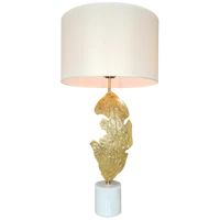 warm atmosphere home decoration goods desktop light art design like banana leaf table lamp