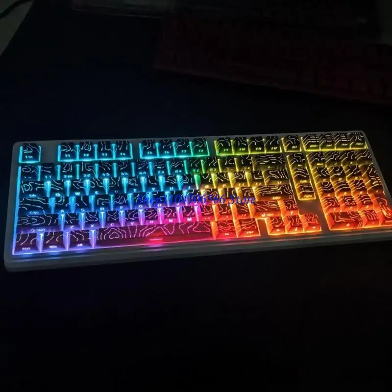 Фото 02DD PBT Keycaps Contour4.0 Боковая печать для механических клавиатур 61, 64, 68, 75, 84, №1