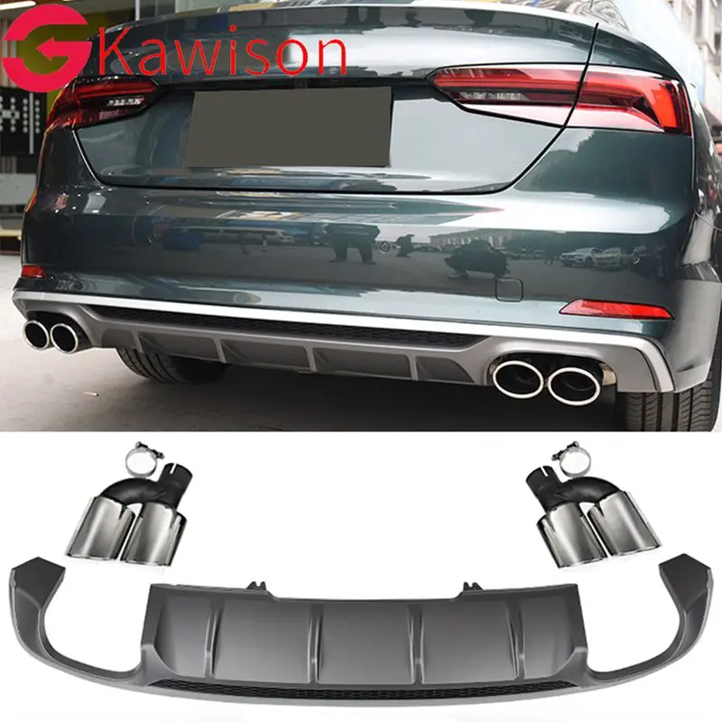 

Car Rear Bumnper Diffuser Lip Spoiler for Audi A5 Sline Hatchback 2 Door 2017-2019 Car Rear Lip Spoiler PP