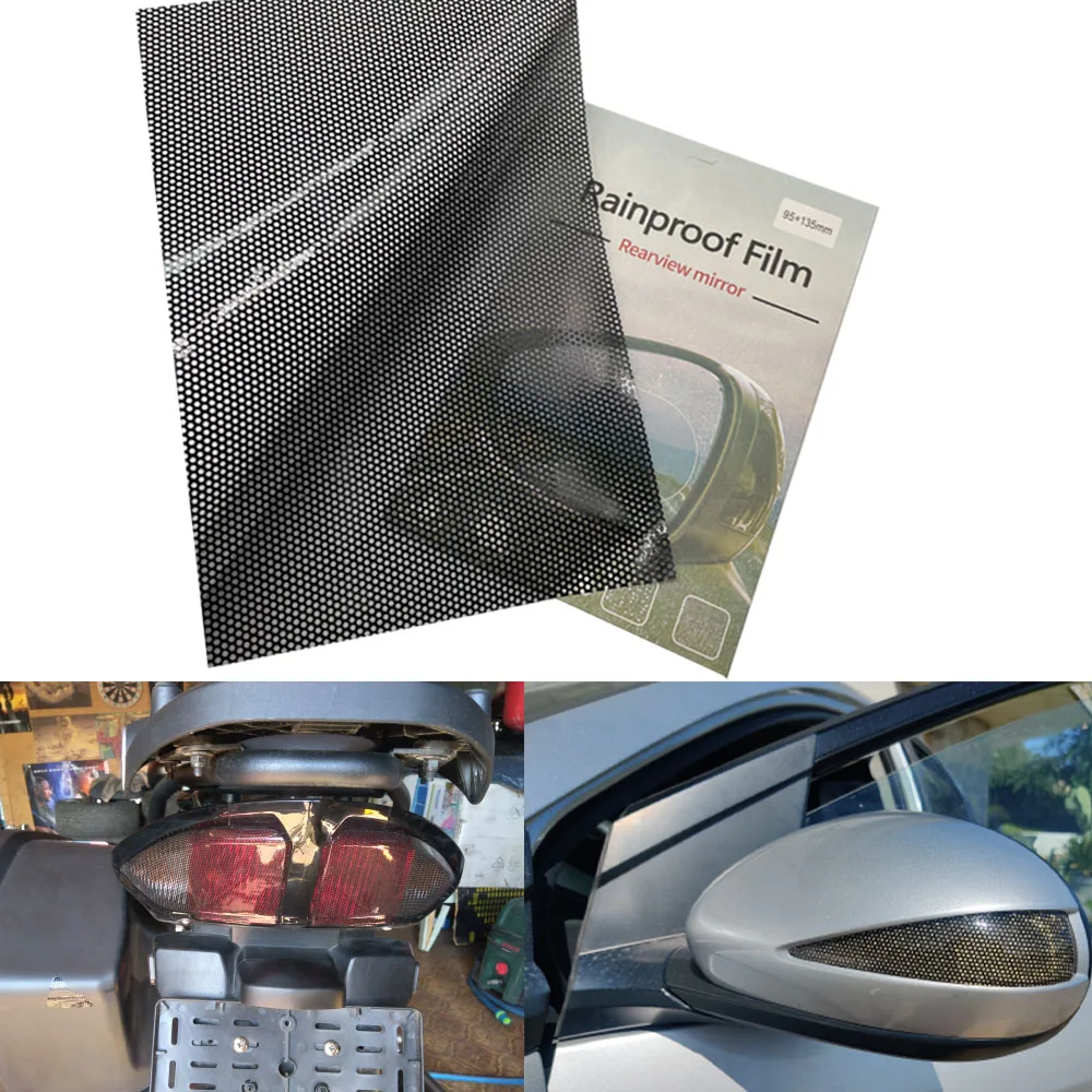 

Черная односторонняя Затемняющая сетчатая пленка для глаз, автомобильная Затемняющая оконная пленка, пленка для фар, заднего света, перфор...