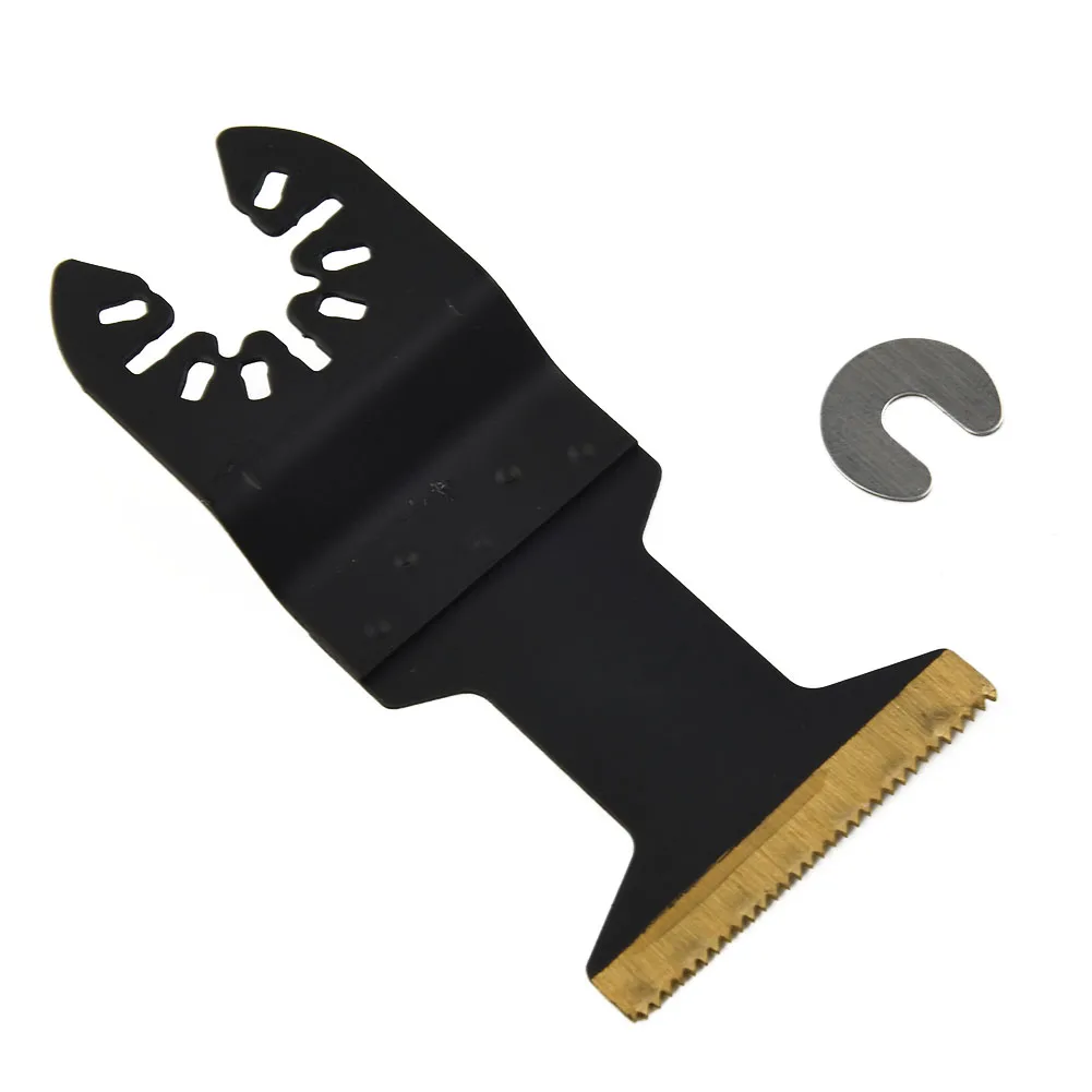 

1pcs Titanium Coated Bi-metal Oscillating Multitool Saw Blade For Black Decker Ryobi Wood Hard Material Metal Cutting