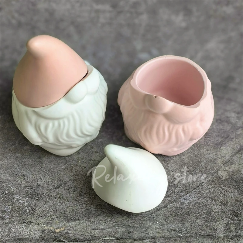 Силиконовая банка для хранения в виде Санта-Клауса Рождественская коробка