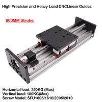 800mm 0 8m stroke double guide heavy load hgr20 rail 4pcs hgh20 sliding table slide platform linear module ballscrew cnc router