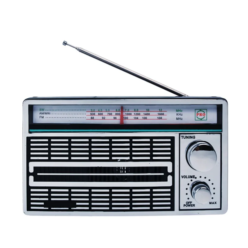 Портативное ретро-радио с динамическим динамиком AM/FM перезаряжаемый