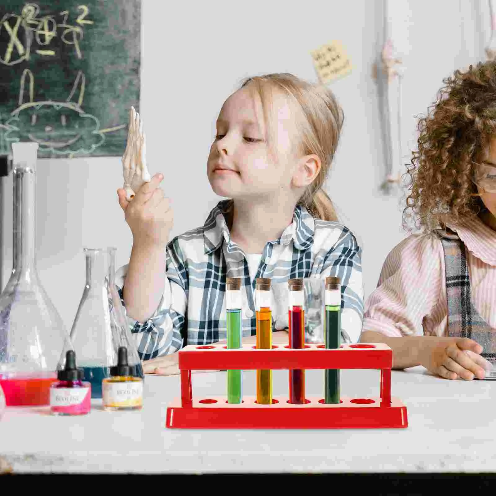 

3 Pcs Test Tube Rack Storage Shelves Plastic Laboratory Teaching Aids Abs Toddler