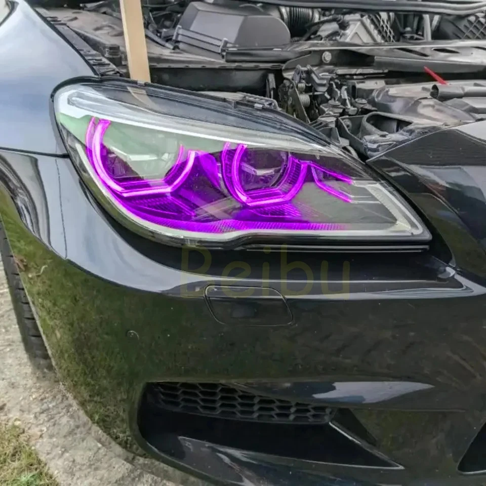 Фото Разноцветные ангельские глазки CSL DRL Для 2016-2019 BMW F06 F12 F13 LCI приспосабливающаяся фонарь дневного света желтый синий красный 7394901 7394902 №1
