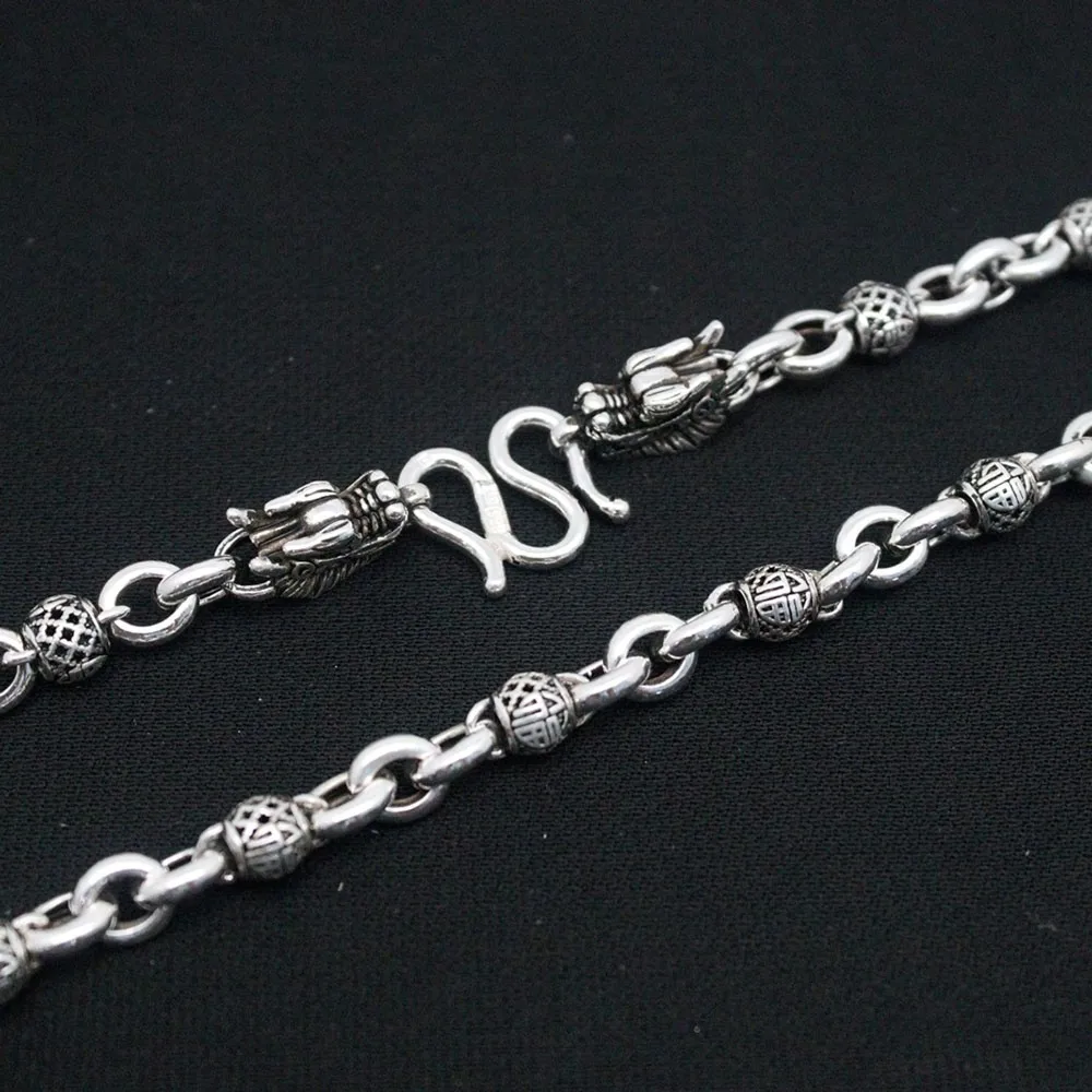 Ожерелье из серебра 999 пробы 48 г/55 см