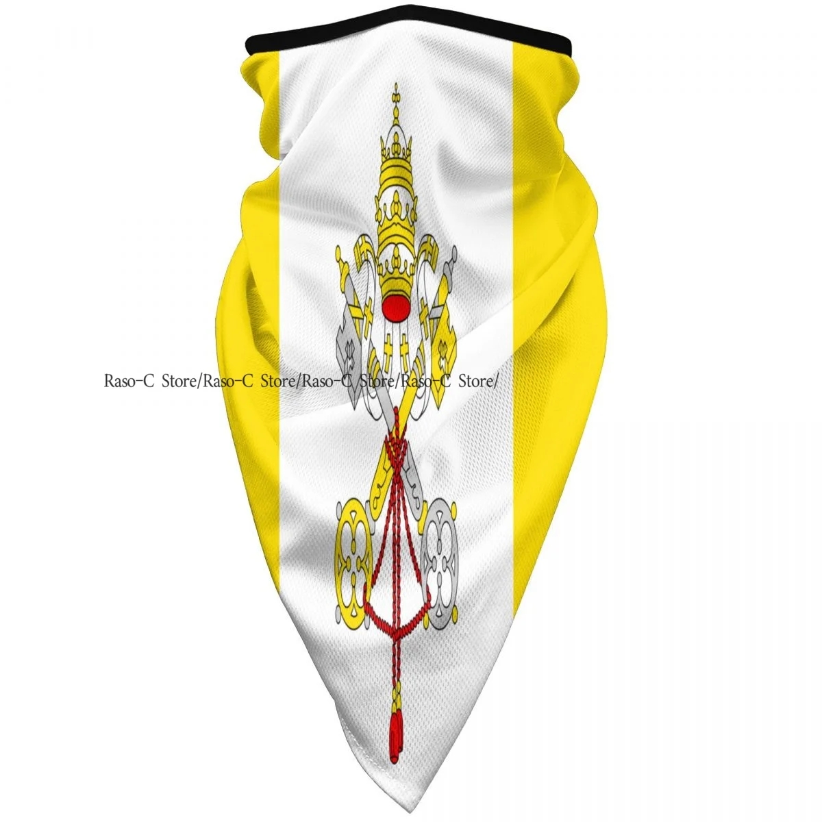 Маска на половину лица фотозащита от солнца флаг Ватикана ветрозащитный шарф для