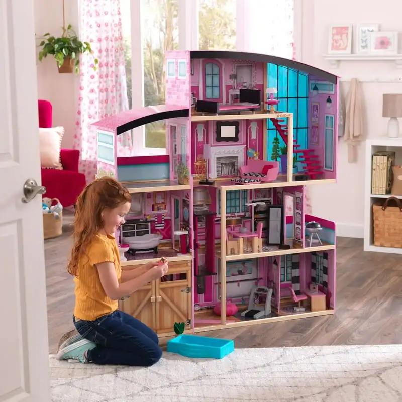 

Mansion Wooden , over 4 Feet Tall, Lights & Sounds and 30 Pieces, For Ages 3+