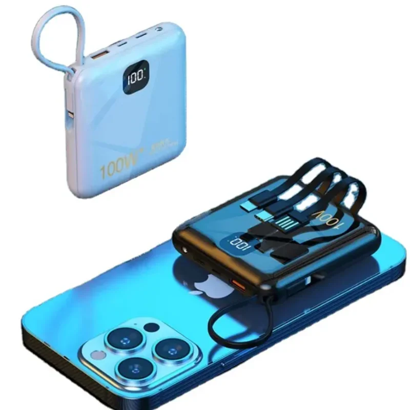 100 Вт Быстрая зарядка мини портативное зарядное устройство 20000 мАч для iphone Huawei