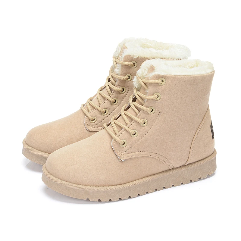 Women Snow Boots Plush Warm Ankle Boots Winter Cotton Shoes Waterproof Boots Outdoor Snow Shoes Female Shoes Booties Botas Mujer