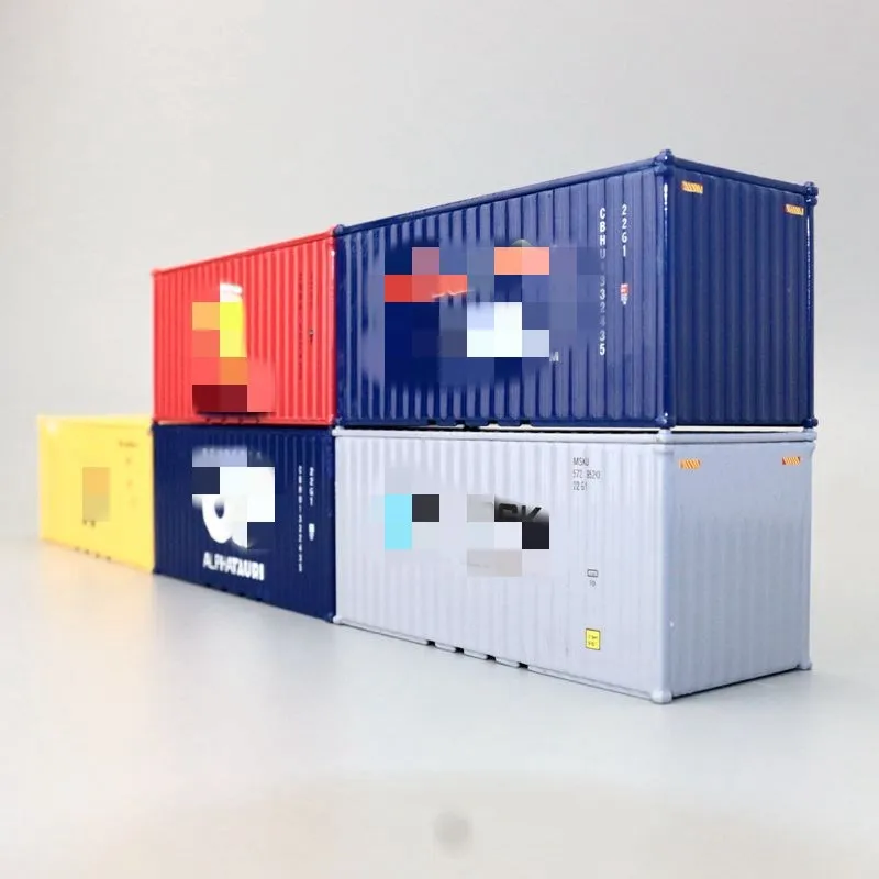 Цена Масштаб 1:60 литая металлическая модель 20-футовый грузовой сухой грузовой контейнер для прицепов железнодорожная миниатюрная Реплика сборн...