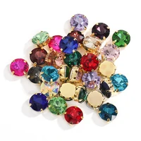 round rhinestones with golden claw for dress sew on crystal stone strass diamond for crafts rhinestones embellishments