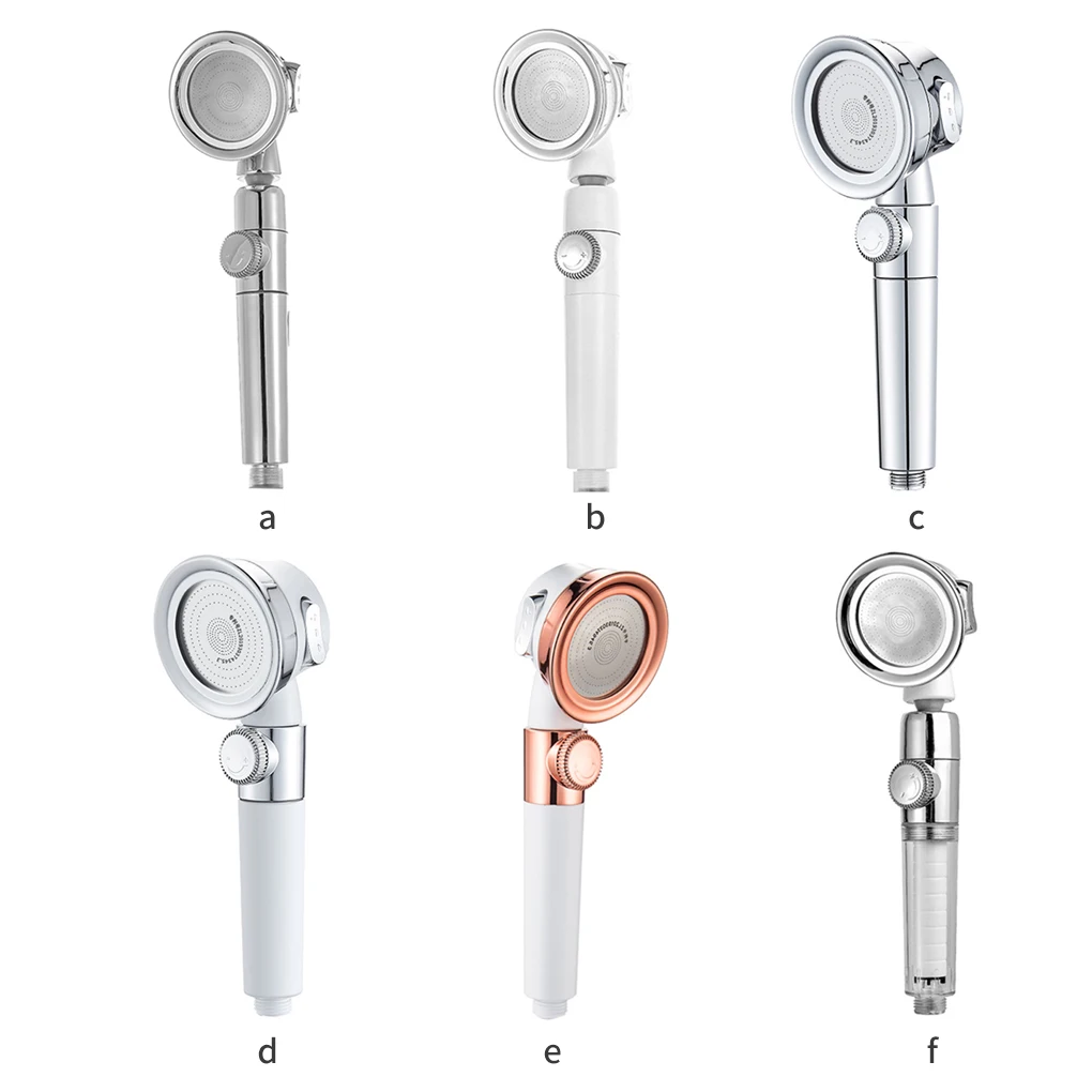 

Showerhead Pressurized Handheld Shower Sprayer Stainless Steel 3 Modes Sprinkler White Swivel No Filter
