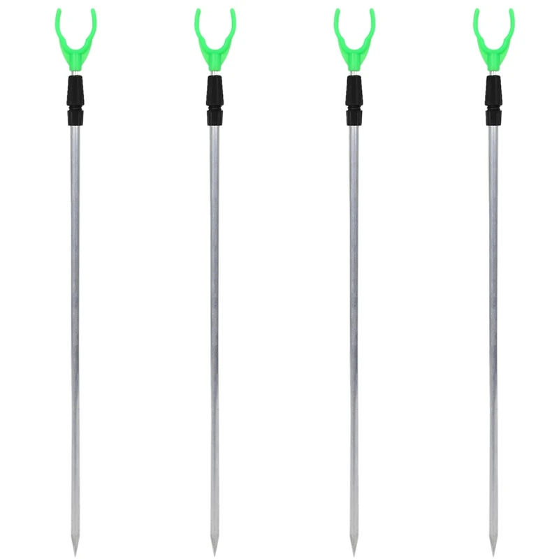 

4X Adjustable Metal Fishing Rod Pole Holder Rack Stand