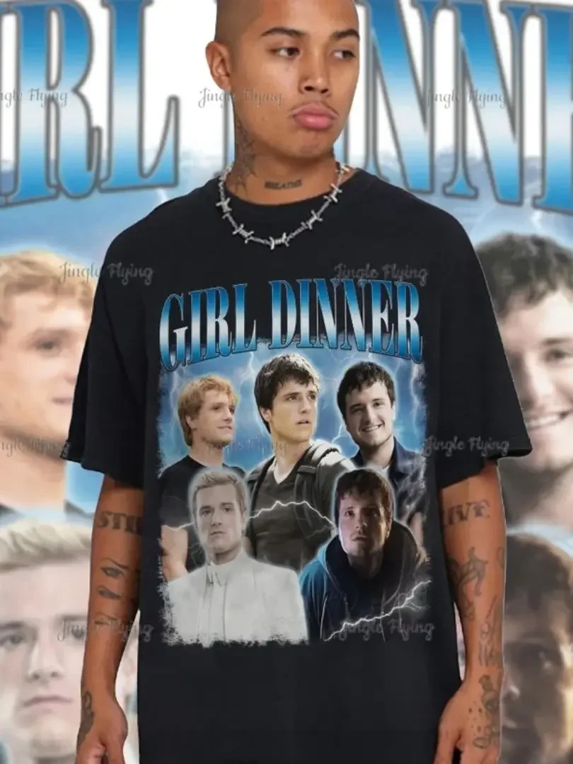 Рубашка Josh Hutcherson Bootleg рубашка для ужина девочек с рисунком в стиле ретро 90-х годов