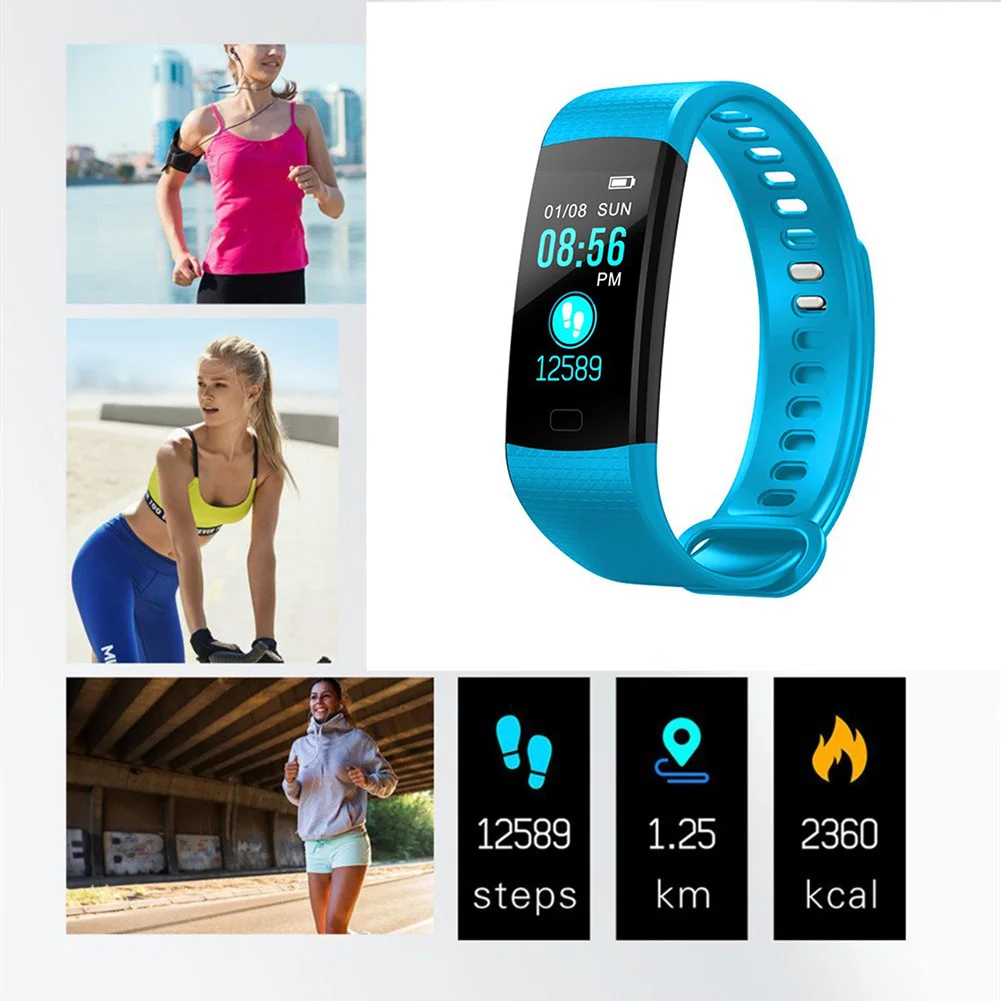 Y5 цветной экран Bluetooth-совместимый смарт-браслет пульсометр фитнес-трек-213799 04 |