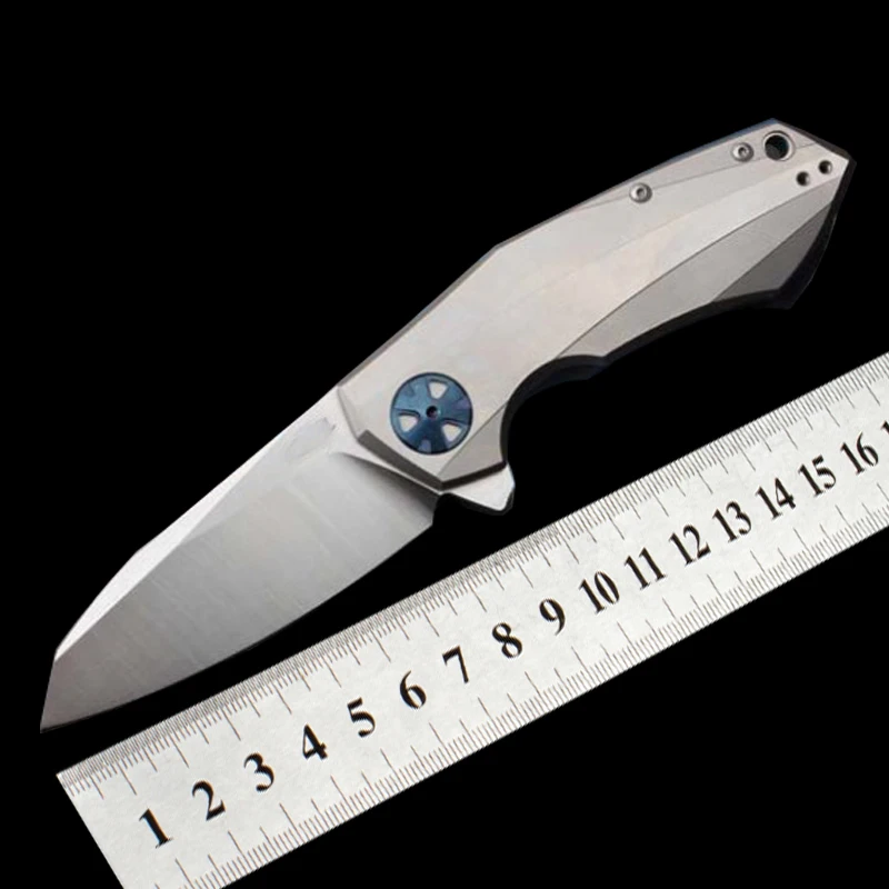 Складной Карманный Походный нож ZT0456 D2 Клинок рукоятка из титанового сплава