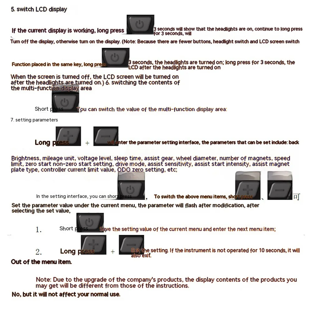 

Bike Panel Bike Display Control Panel Durable For Electric Bicycle LCD Display Parts Practical Replacements 100g