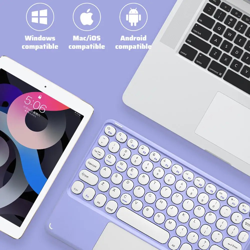 

Portable Wireless Bluetooth Keyboard Mouse Set Silent Mouse Keyboard For IPad Air 5 4 Pro 11 Android IOS Windows Phone Tablet