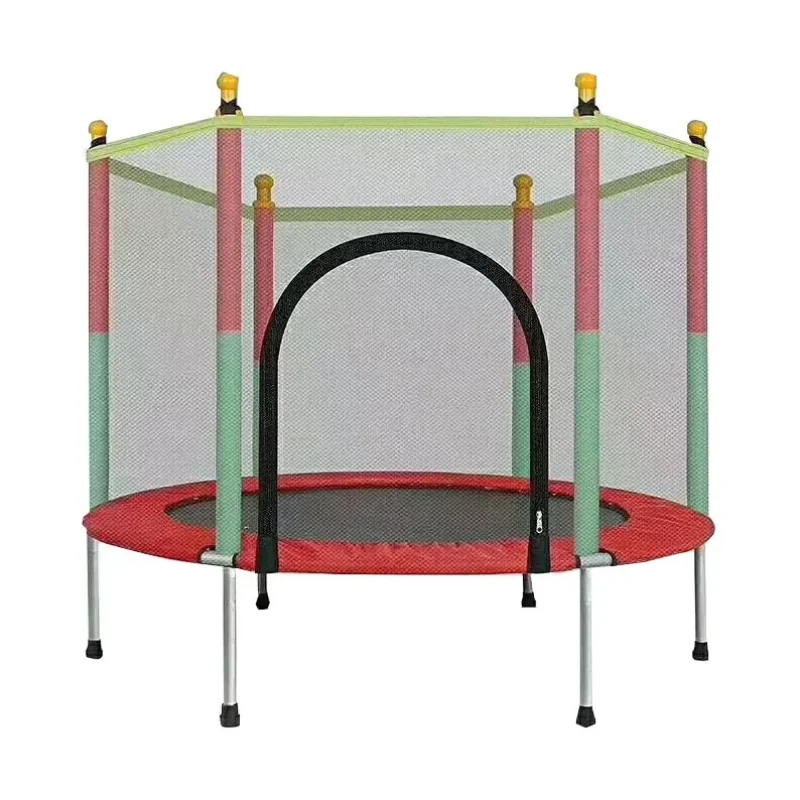 1001 Indoor Children's Round Trampoline Family Toy Small Bouncing Bed Household Jumping Bounce with Protecting Wire Net |
